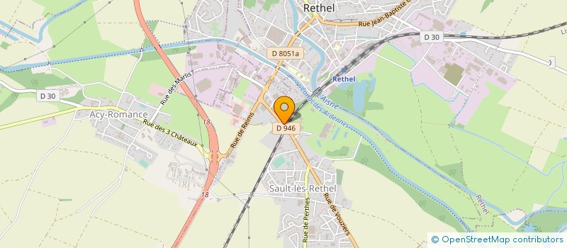 localisation de l'entreprise FONCIERE BOURGOIN  SAULT-LES-RETHEL