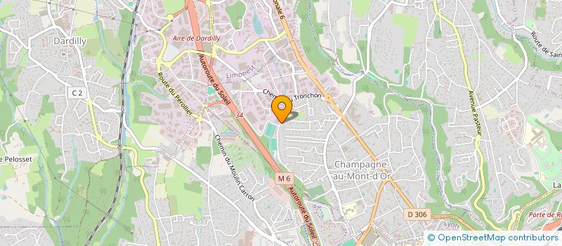 localisation de l'entreprise FONCIERE CAP-COR  CHAMPAGNE-AU-MONT-D'OR