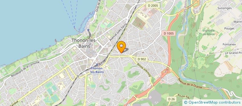 localisation de l'entreprise FONCIERE CHABLAIS ET DU BAS-CHABLAIS à THONON-LES-BAINS