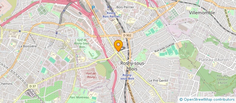 localisation de l'entreprise FONCIERE COEUR DE VILLE à ROSNY-SOUS-BOIS