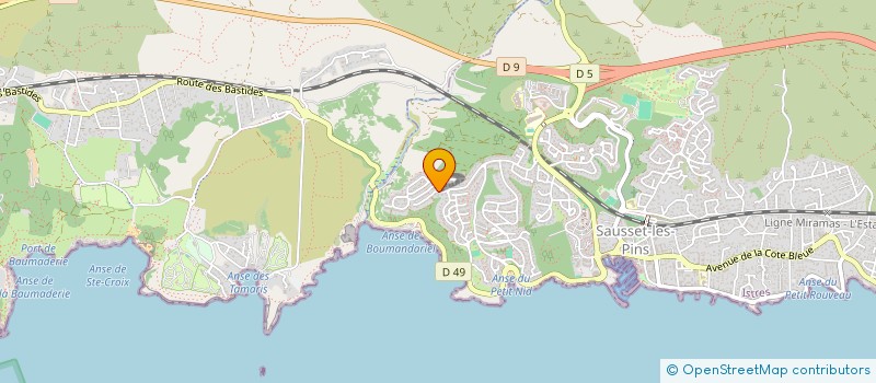 localisation de l'entreprise FONCIERE COTE BLEUE  SAUSSET-LES-PINS