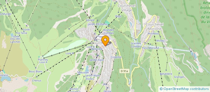 localisation de l'entreprise FONCIERE CRAZY LODGE à COURCHEVEL