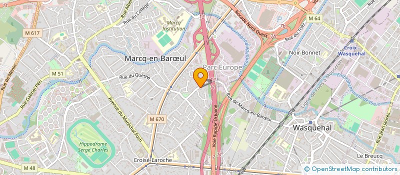 localisation de l'entreprise FONCIERE D'ANNECY à MARCQ-EN-BARŒUL