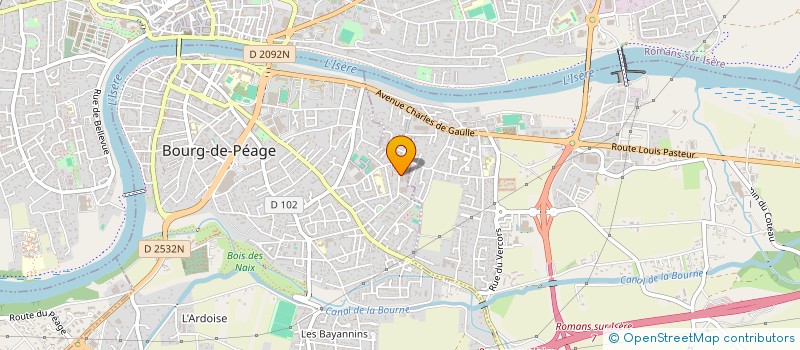 localisation de l'entreprise FONCIERE DES ALLOBROGES  BOURG-DE-PEAGE