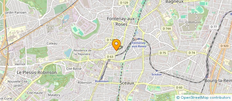 localisation de l'entreprise FONCIERE DTP ET ASSOCIES à FONTENAY-AUX-ROSES