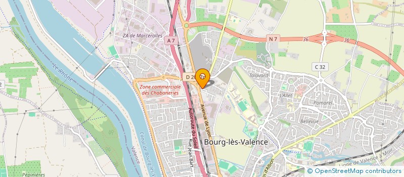 localisation de l'entreprise FONCIERE DU 45 à BOURG-LES-VALENCE