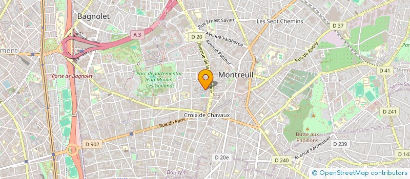 localisation de l'entreprise FONCIERE EMMAUS  MONTREUIL