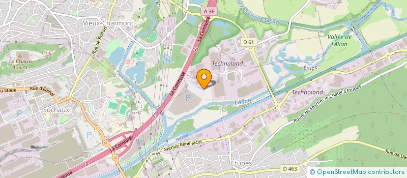 localisation de l'entreprise FONCIERE HYDROGENE PAYS DE MONTBELIARD  ETUPES