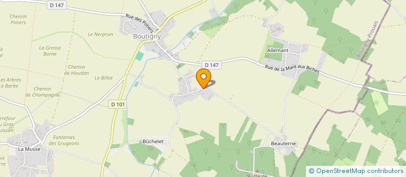localisation de l'entreprise FONCIERE J&A à BOUTIGNY-PROUAIS