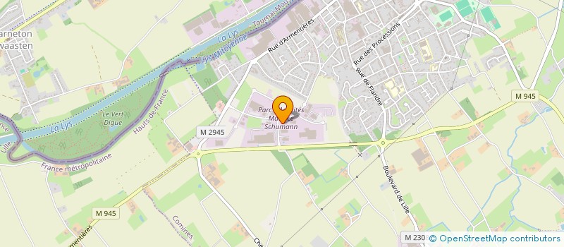 localisation de l'entreprise FONCIERE LEUGNY  COMINES