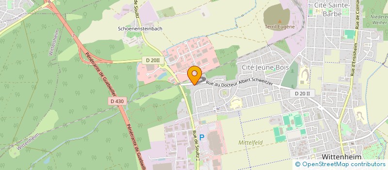 localisation de l'entreprise FONCIERE MGM  WITTENHEIM