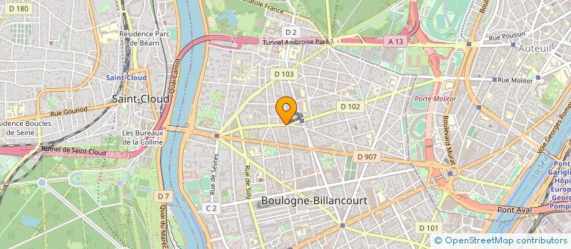 localisation de l'entreprise FONCIERE MJP à BOULOGNE-BILLANCOURT