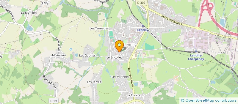 localisation de l'entreprise FONCIERE NICOLAS GUILLUY  LENTILLY