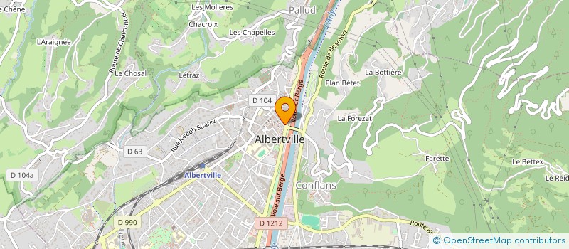 localisation de l'entreprise FONCIERE P&CIE  ALBERTVILLE