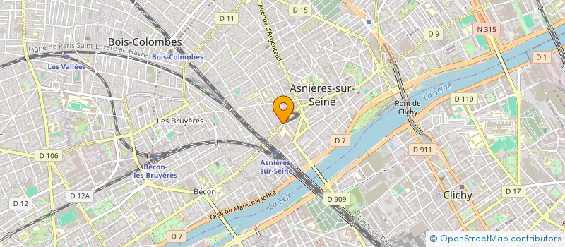 localisation de l'entreprise FONCIERE PARIS OUEST 1 à ASNIERES-SUR-SEINE