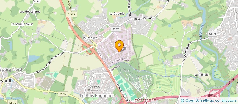 localisation de l'entreprise FONCIERE PASTEUR  TREILLIERES