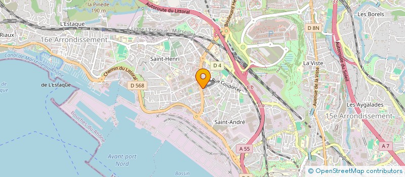 localisation de l'entreprise FONCIERE SAINT HENRI à MARSEILLE