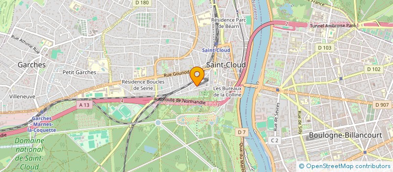localisation de l'entreprise FONCIERE T à SAINT-CLOUD