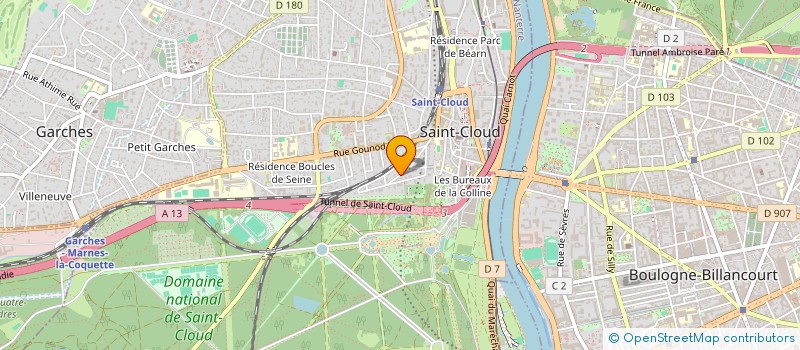 localisation de l'entreprise FONCIERE T PRIME à SAINT-CLOUD