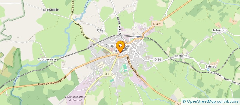 localisation de l'entreprise FONCIERE VINFRANC  CRAPONNE-SUR-ARZON