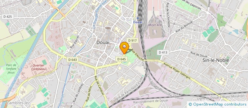 localisation de l'entreprise FONCIERE WINDSOR à DOUAI