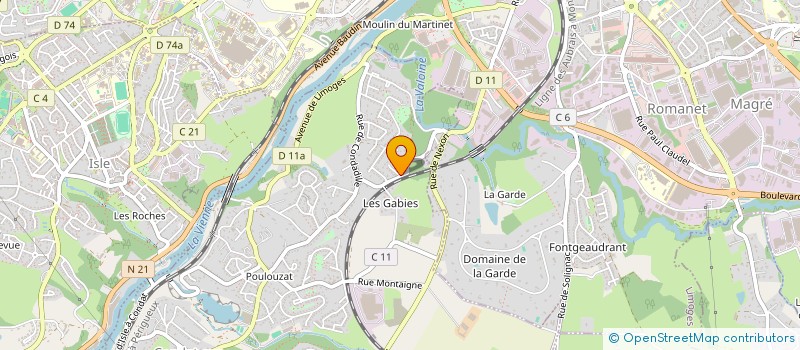 localisation de l'entreprise FONCILIM  CONDAT-SUR-VIENNE