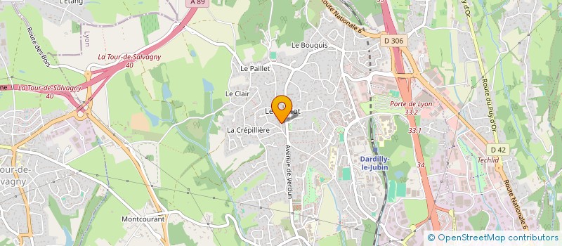 localisation de l'entreprise FONCTION RH SAS à DARDILLY