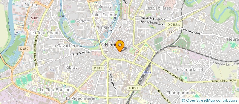 localisation de l'entreprise FOND ASSURANCE FORMAT CHAMBRE DE METIERS à NIORT