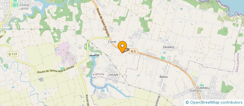 localisation de l'entreprise FOND D'OR VILLAGE à LE MOULE