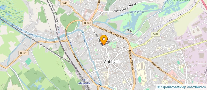 localisation de l'entreprise FONDAT C. SIMON AIDE ENFANCE MALHEUREUSE à ABBEVILLE