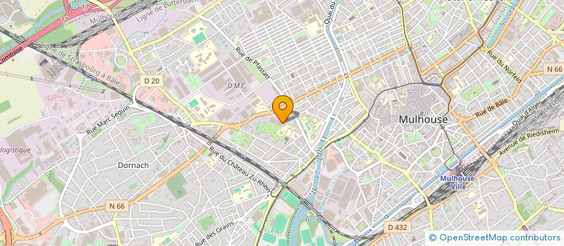 localisation de l'entreprise FONDATION ALFRED ET V WALLACH  MULHOUSE