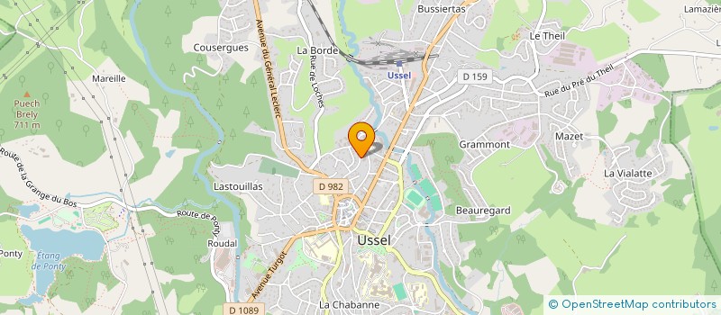 localisation de l'entreprise FONDATION JACQUES CHIRAC  USSEL