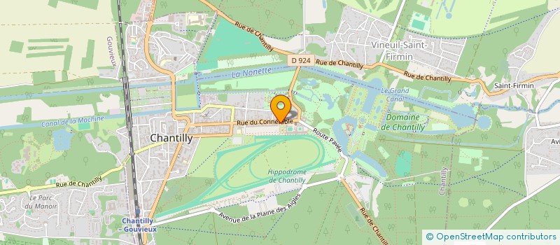 localisation de l'entreprise FONDATION POUR LA SAUVEGARDE ET LE DEVELOPPEMENT DU DOMAINE DE CHANTILLY  CHANTILLY