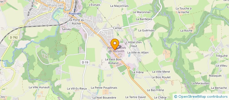 localisation de l'entreprise FONDATION TCHOULA CHARLES  PLANCOET