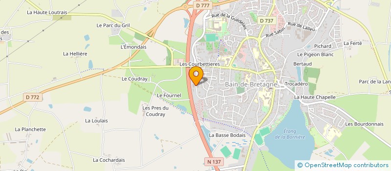 localisation de l'entreprise FONDAX à BAIN-DE-BRETAGNE