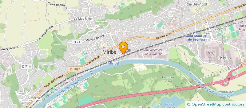 localisation de l'entreprise FONDERIE A.COMTE à MIRIBEL