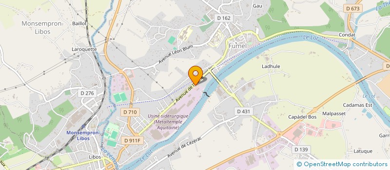 localisation de l'entreprise FONDERIE AUTOMOTIVE AQUITAINE à FUMEL