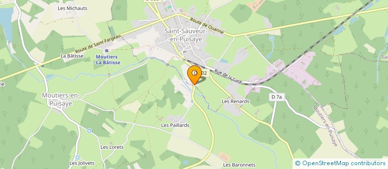 localisation de l'entreprise FONDERIE D ART DE PUISAYE FORTERRE à SAINT-SAUVEUR-EN-PUISAYE