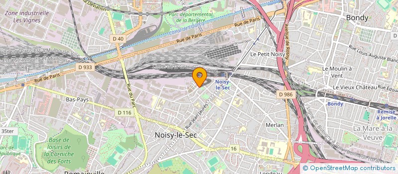 localisation de l'entreprise FONDERIE DE LA GARE à NOISY-LE-SEC