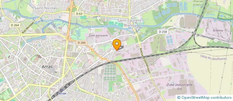 localisation de l'entreprise FONDERIE DE LA SCARPE SA à SAINT-LAURENT-BLANGY