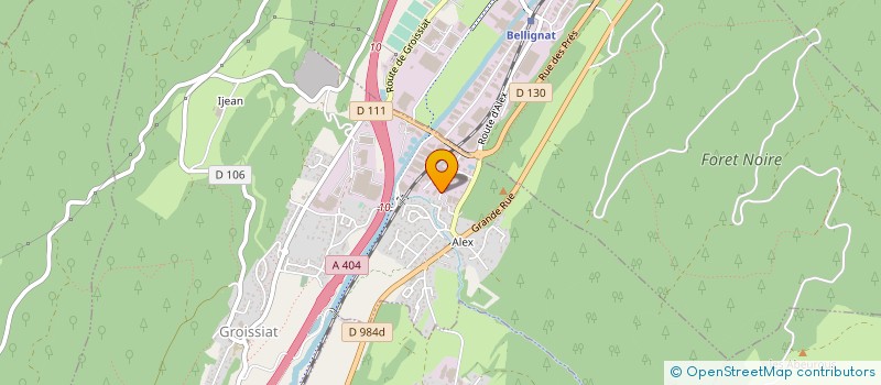 localisation de l'entreprise FONDERIE ET PLASTURGIE SA à BELLIGNAT