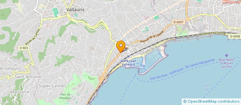 localisation de l'entreprise FONDERIE GUYOT CRESTE à VALLAURIS