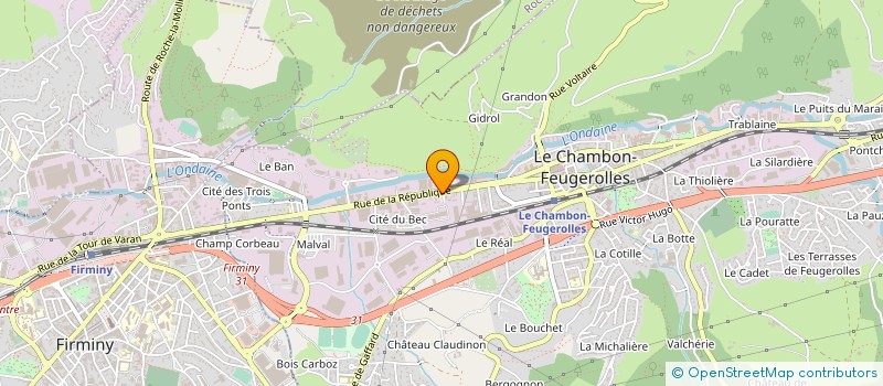 localisation de l'entreprise FONDERIE JURINE à LE CHAMBON-FEUGEROLLES