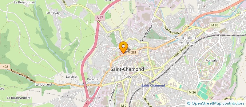 localisation de l'entreprise FONDERIE LHERMET ET BENOIT à SAINT-CHAMOND