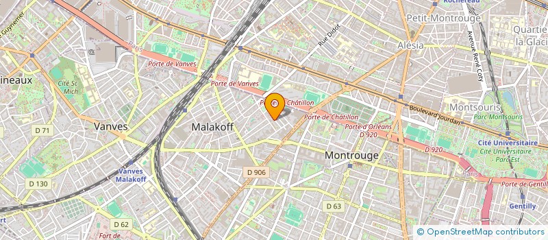 localisation de l'entreprise FONDERIES DU CHERCHE MIDI à MALAKOFF