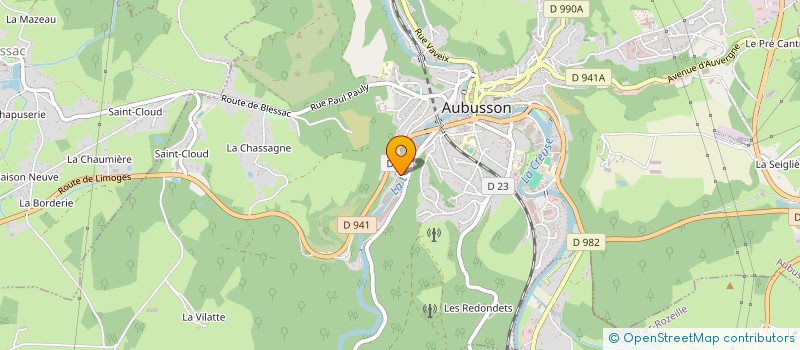 localisation de l'entreprise FONDERIES FRAISSE  AUBUSSON