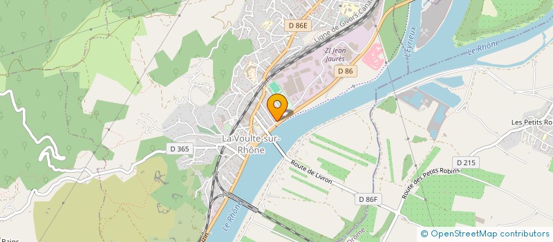 localisation de l'entreprise FONDERIES TRIVINO à LA VOULTE-SUR-RHONE