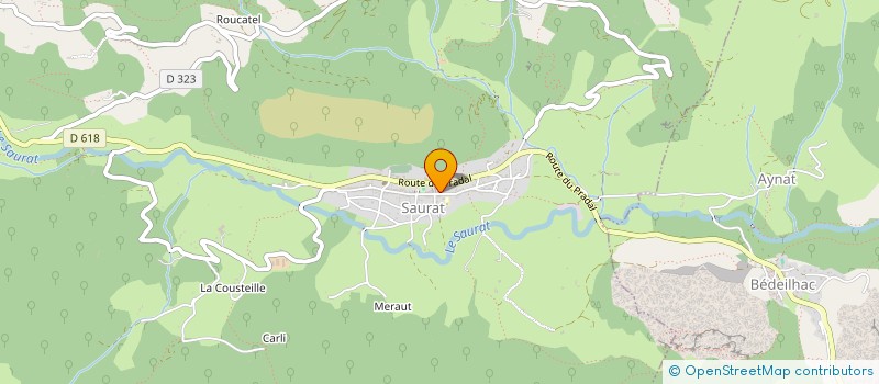 localisation de l'entreprise FONDINE à SAURAT