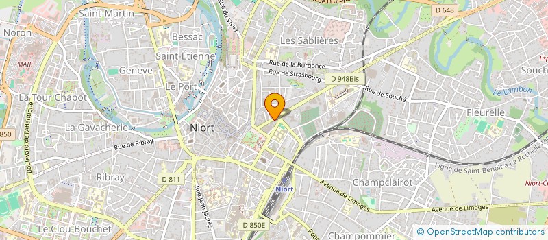 localisation de l'entreprise FONDS ASSURANCE FORMATION DEUX SEVRES à NIORT