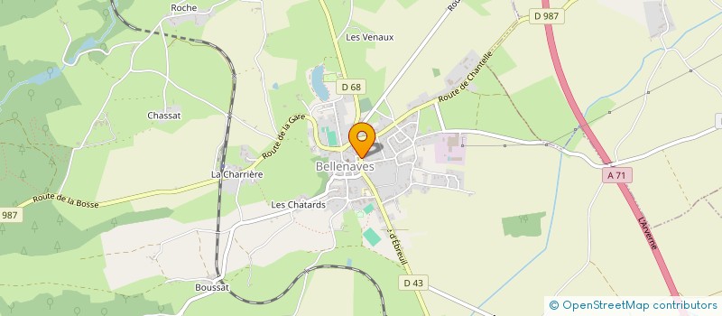 localisation de l'entreprise FONDS DE DOTATION ASSOCIATION POUR LE FINANCEMENT DES ACTIONS DES ROTARY CLUBS DU DISTRICT 1740 à BELLENAVES